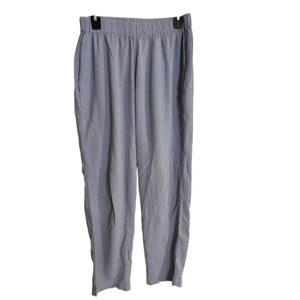 Black Crane pale blue/Grey crepe pull on pants